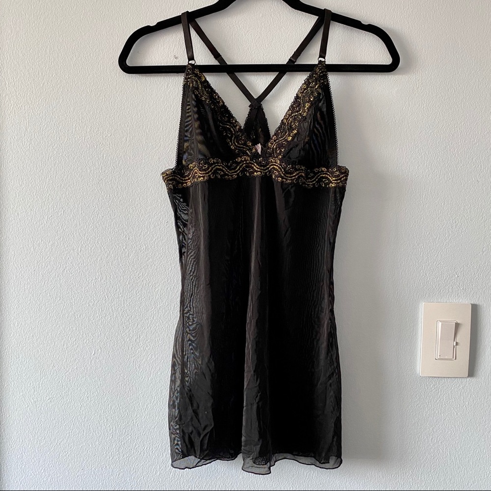 black & gold lingerie